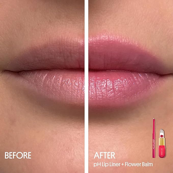 Winky Lux Flower Balm, pH Lip Balm, Color Changing Lipstick and Tinted Lip Balm, Vegan & Cruelty Free, Hydrate & Plump, Sheer Pink Lipstick, Pink Flower with Vanilla Scent