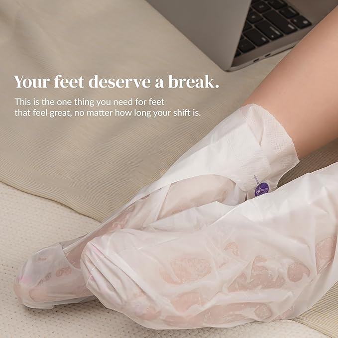 Epielle Nourishing Foot Mask 6 Pairs, Repair and Soften with Hemp & Rosemary Extract, Deep Moisturizing Socks for Dry, Cracked Feet, Self Care Gifts for Women, Spa Kit, Mothers Day Gifts