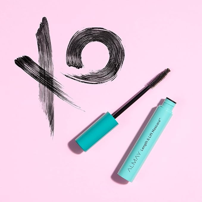Almay Lenghthening Mascara,Volume & Lift, Eye Makeup, Hypoallergenic and-Fragrance Free, 020 Black Noir, 0.24 Fl Oz (Pack of 2)