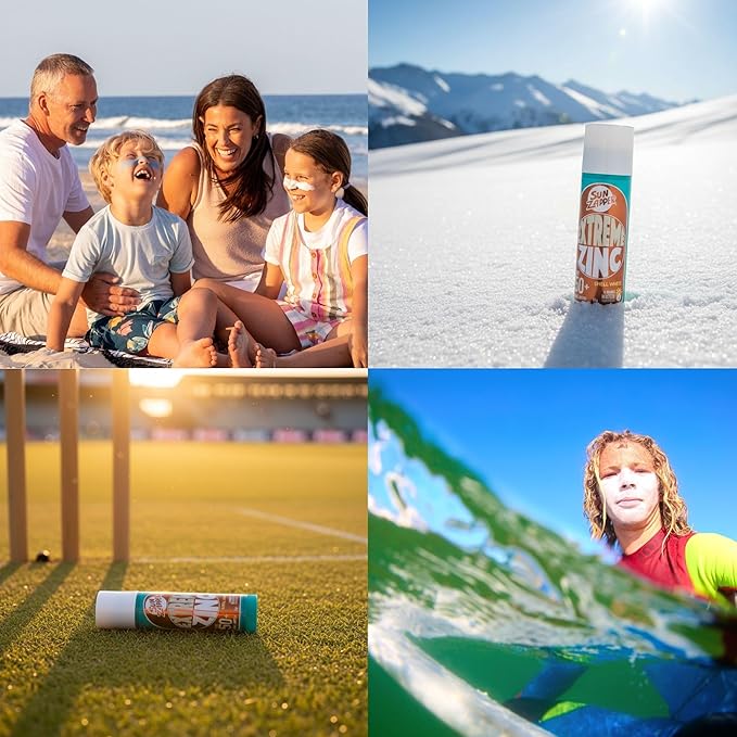 Sun Zapper Extreme Zinc Sunscreen Stick SPF 50+ Bronze – Water Resistant Mineral Sunscreen for Face, Zinc Oxide Surf Sunscreen Stick for Surfing and Water Sports, 15g (0.53 oz), Australian Made