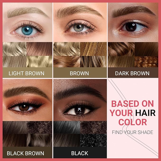 iMethod Curved Eyebrow Pen - Eyebrow Pencil, Brow Pencil 2-in-1 Dual-Ended Microblading Eyebrow Pen with Micro-Fork-Tip & Precise Brush-Tip Create Natural Hair-Like Brows, Last All-Day, Reddish Brown
