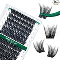 Lash Clusters 96pcs Individual Lashes Y10 D Curl 16mm Cluster Lashes KEYYOU Volume Wispy Lash Extension Soft&Comfortable Easy DIY at Home(Y10,D-16mm)