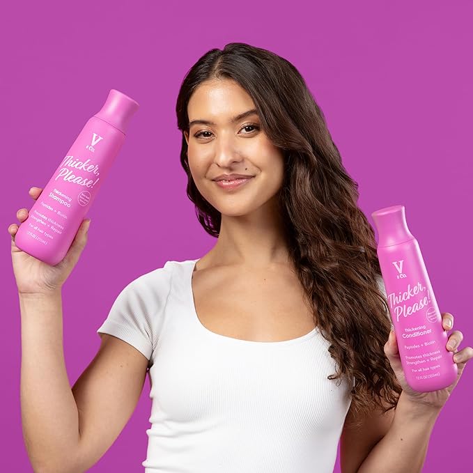 V&Co. Hair Thickening Conditioner with Peptide Technology, 12 oz, All Hair Types, Anti-Thinning Conditioner