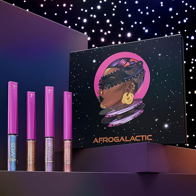 Juvia's Place Afrogalactic Glitter Liner Metaverse - Glitter Liquid, Waterproof, Multi-Dimensional Gel, Metallic Liquid, Holographic, and Iridescent Liner