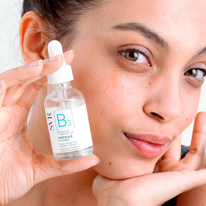 SVR [B3] Concentrate Hydra Plumping Face Serum With Niacinamide And 3 Types Of Hyaluronic Acid. Moisturize, Visibly Plumps And Reduces The Appearance Of Fine Lines. Fragrance Free Care, 1 Fl.oz.