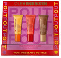 Ole Henriksen Pout Preserve Petites Lip Trio – Mini Peptide Lip Treatments in Citrus Sunshine, Strawberry Sorbet, and Crème Brûlée – 3 x 0.25 fl. oz