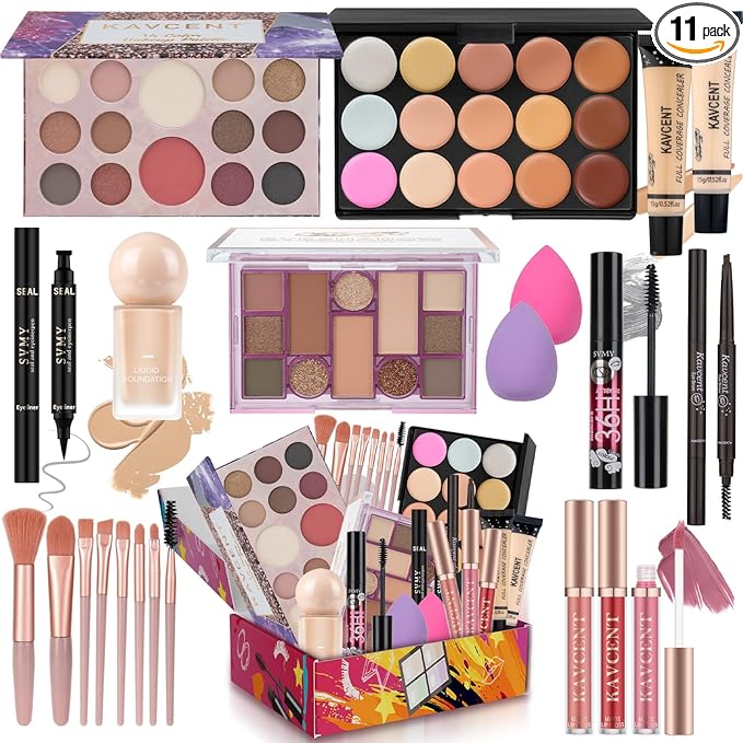 Makeup Kit for Teens Women full Kit Makeup Set for Teens girls Foundation Eyeshadow Palette Makeup Gift Set for Women Teenagers Christmas Makeup kits for Teen Girls