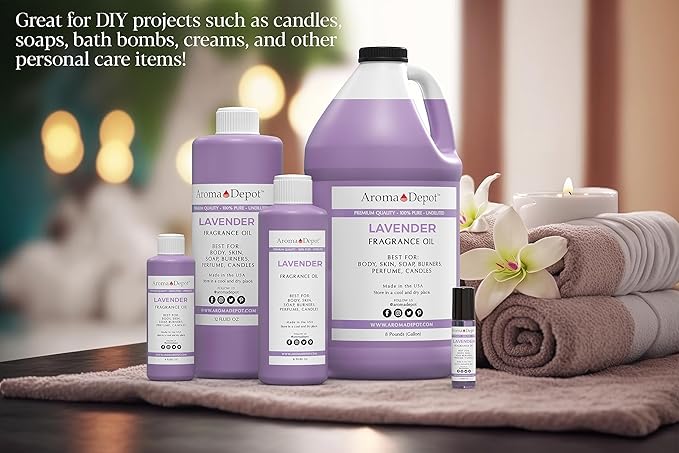 Lavender 8 oz. / 240ml Perfume I Skin Oil I Our Interpretation Premium Quality I Uncut I Fragrance Oil I Skin Safe I Add Aroma to Your DIY Projects I Scented Oil