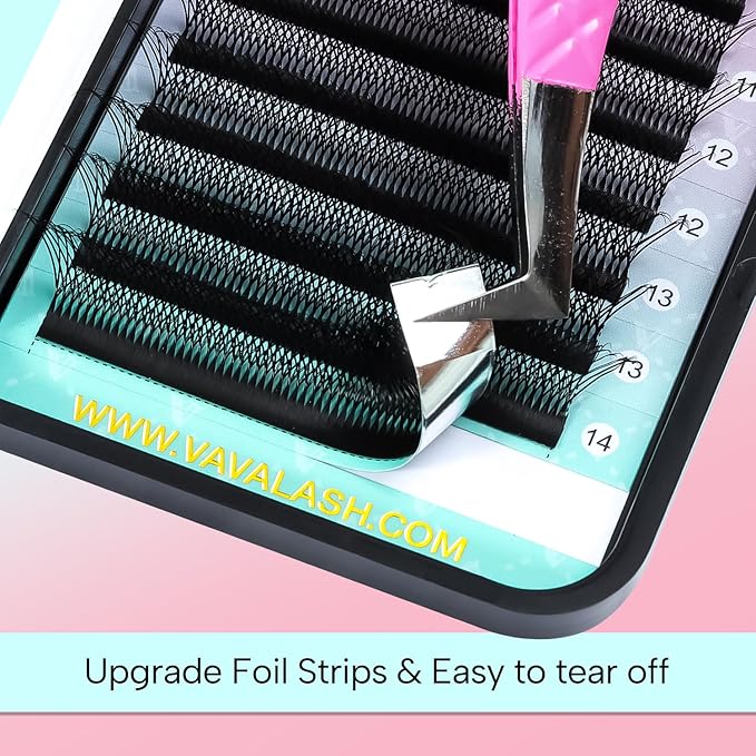 VAVALASH 4D Double Tips W Shape Eyelash Extension 4D WW Premade Fans 0.07 C Curl Volume Lash Extensions Easy Fanning False Lashes Matte Black Volume Premade Cluster W Lashes(WW-4D-0.07-C-8-15mm）