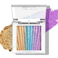 Half Magic Glitter Eyeshadow, Multi Glitter chameleon eyeshadow, 3 Color Gold-Blue-Purple Iridescent Holographic Cream Eye Shadow, #06