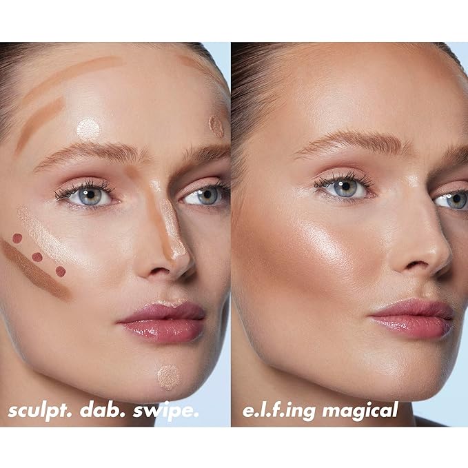 e.l.f. Halo Glow Contour Beauty Wand, Liquid Contour Wand For A Naturally Sculpted Look, Buildable Formula, Vegan & Cruelty-free, Light/Medium