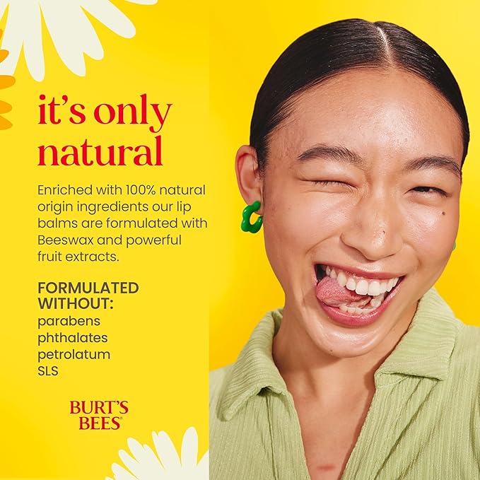 Burt's Bees 100% Natural Moisturizing Lip Balm (Original Beeswax)