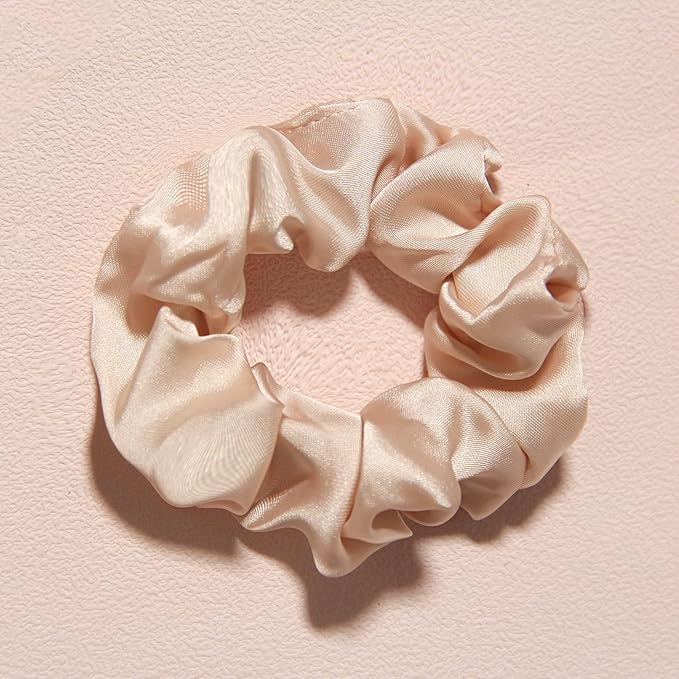 Hair Scarf Scrunchies for Women, LFOUVRE Scarf Scrunchies, 2pcs Knotted Scarf Hair Ties for Girls,Silky Satin Hair Scarf Headband, Elastic Hair Bands Ribbon Scrunchy, Ponytail Holder Hair Accessories