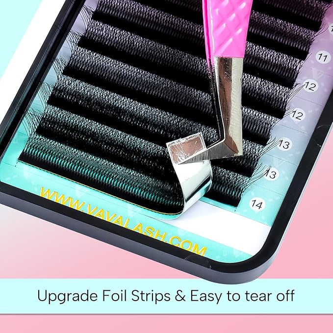 VAVALASH 6D W Shape Eyelash Extension 6D Premade Fans 0.07 C Curl Volume Lash Extensions Easy Fanning False Lashes Matte Black Volume Premade Cluster W Lashes(W Shaped-6D-0.07-C-8mm）