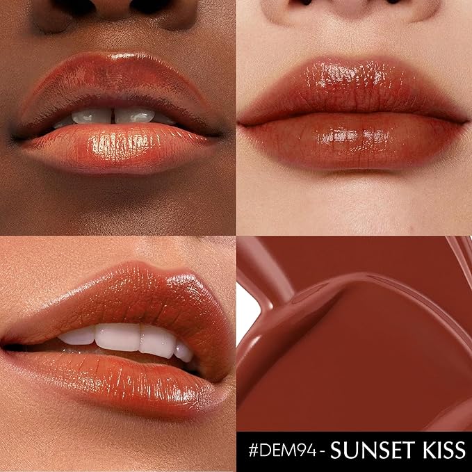 Depuplum Brown Lipstick for Women Moisture Lip Gloss Tinted Lip Balm Sheer Lipsticks for Mother's Day Nourishing Hydrate Glossy Lipstick for Dry Lips,DM94 Caramel