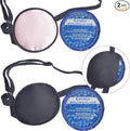 Cooling Eye Patches for Puffy Eyes, Pure Silk Ice Eye Patch, Single Eye Mask, Medical One Eye Cover Cold Hot Therapy Strabismus Lazy Eyes After Surgery Adult Kid Pirate Eyepatch (Black Pink)