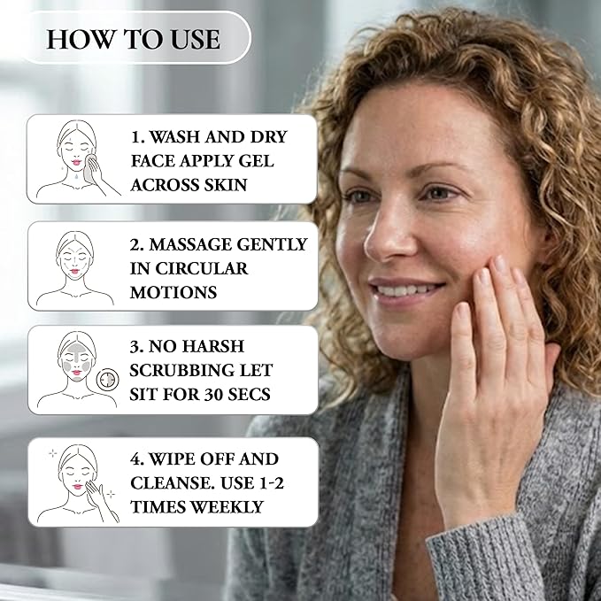 Vivo Per Lei Facial Peeling Gel - Helps Address Dead Skin Buildup - Gentle Exfoliating Gel for Rough, Dry, Sensitive or Mature Skin - Face and Body Scrub - Non Abrasive - 4.05 Fl. Oz. - Pack of 4