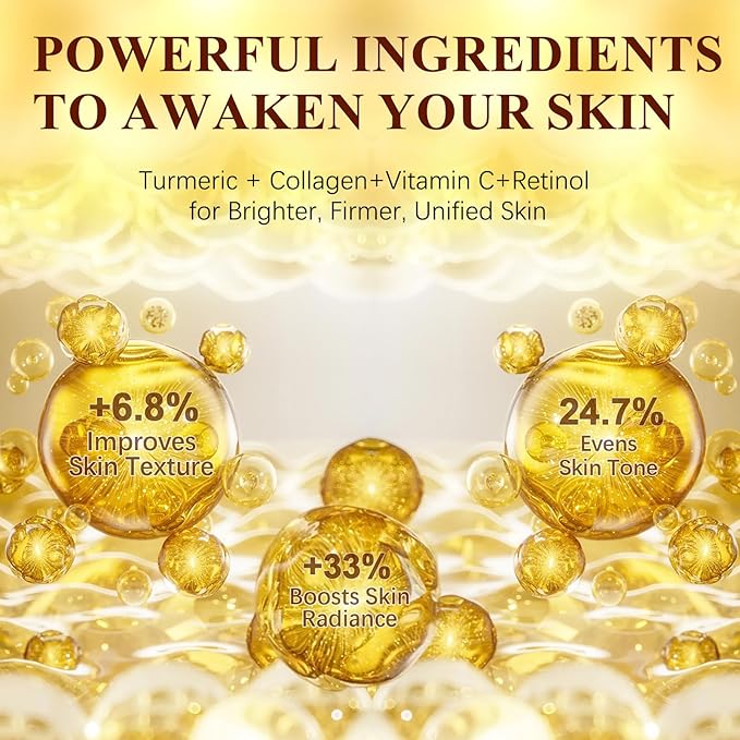 2Pack Turmeric Vitamin C Collagen Overnight Wrapping Peel Off Mask with Retinol for A Clear, Dewy, Radiant Complexion Against Roughed & Stressed & Saggy Skin, Anti-Aging/Wrinkles/Fine Lines