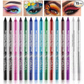 LemonSac 15PCS Colorful Eyeliner Pen Set, Eye Shadow Pencil, Pearl & Matte Metallic Glitter Eyeliner for Women, Eye & Lip Liner, Professional Eye Makeup Set
