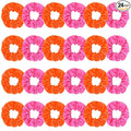 Silk Satin Scrunchies for Women Girls 24 PCS Hair Scrunchies Silk Satin Hair Ties for Thick Hair Bulk Hair Ties Hair Accessories