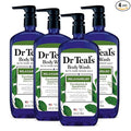 Dr Teal's Body Wash with Pure Epsom Salt, Relax & Relief with Eucalyptus & Spearmint, 24 fl oz (Pack of 4)