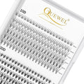 QUEWEL Cluster Lashes 240Pcs 10D+20D D Curl Mix8-14mm Lash Extensions Soft&Natural False Eyelashes Individual DIY Eyelash Extension at Home(10D+20D D MIX8-14)