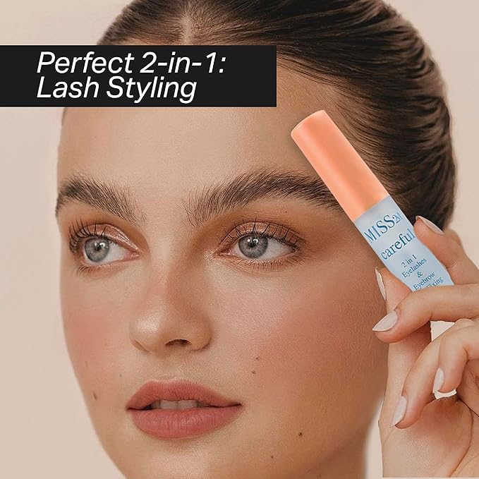 Careful 2-in-1 Clear Lash and Brow Lamination Gel for Lifted Brows with Silky Hydration and Strong, All-Day Hold, 0.15 Fl Oz