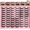 FARRED Lashes Natural False Eyelashes 6 Styles Wispy Strip Lash Pack 30 Pairs Cat Eye Fake Mink Eyelash Strips Short Fluffy Wispies Easy Lashes for Beginners Eye Lash Natural Looking for Daily Makeup