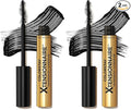 Revlon ColorStay Xtensionnaire Lengthening Lash Serum and Mascara In One, Tapered Brush for 2X Longer Looking Eyelashes, Infused with Pro Vitamin B5, Smudge-Proof, 211 Black Waterproof (Pack of 2)