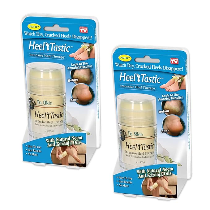 HeelTastic Intensive Heel Therapy Soothing Balm That Repairs Dry, Cracked Heels, by BulbHead (2 Pack)