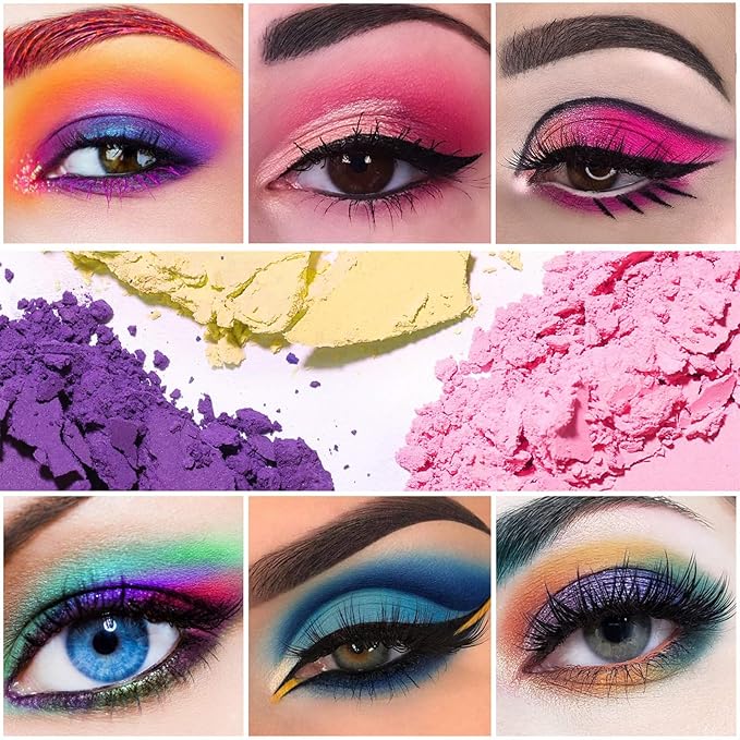 40 Colors Rainbow Makeup Eyeshadow Palette - Professional High Pigmented Matte Glitter Colorful Pallet, Waterproof Long Lasting Eye Shadow Powder