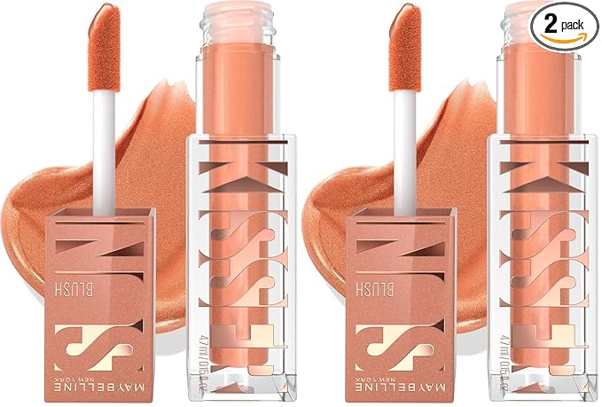 Maybelline Sunkisser Multi-Use Liquid Blush and Bronzer, Blendable, Longwear, Glowy Make Up, Sun Tempt, 1 Count (Pack of 2)
