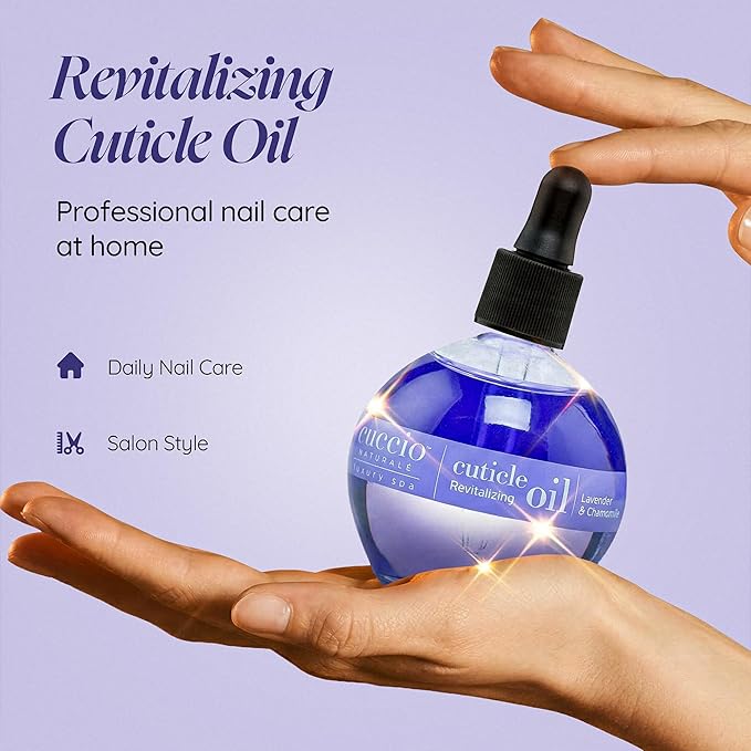 Cuccio Naturale Lavender & Chamomile Revitalizing Cuticle Oil, Lightweight Fast-Absorbing Hydrating Nail & Cuticle Conditioner, Cold-Pressed Oils + Vitamin E, 2.30 Fl Oz