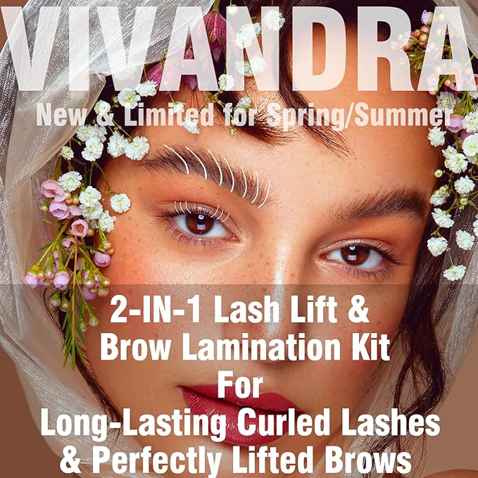 2-IN-1 Lash Lift & Brow Lamination Kit, DIY Home Kit for Naturally Fuller Brows & Lifted Lashes, Lasts Up to 6 Weeks with Proper Use, Easy-to-Follow Instructions Included