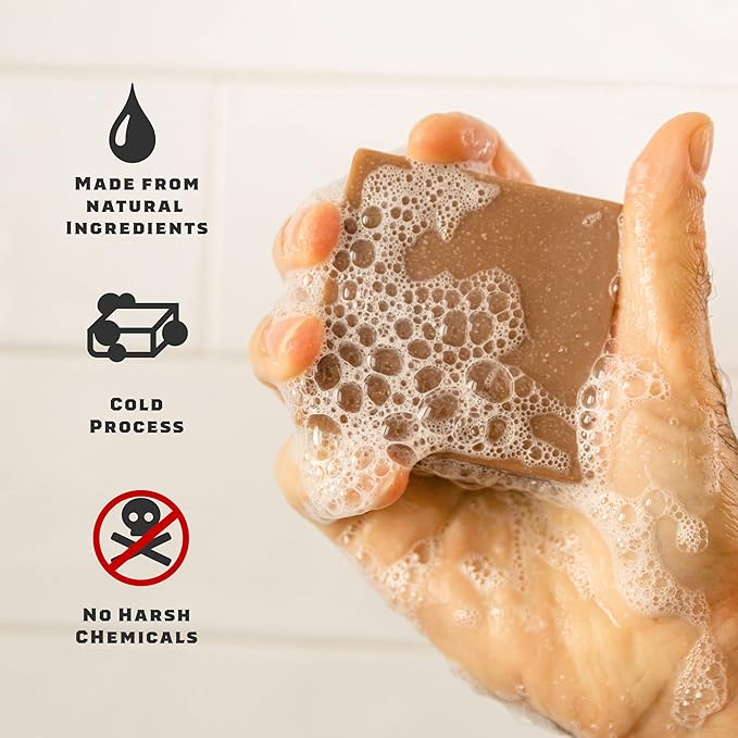 Dr. Squatch Natural Men’s Bar Soap - Cold Process Body Soap Bar with Natural Oils - Gifts for Men - Deep Sea Goat's Milk, Wood Barrel Bourbon, Eucalyptus Greek Yogurt & more (5 oz, 5-Pack)
