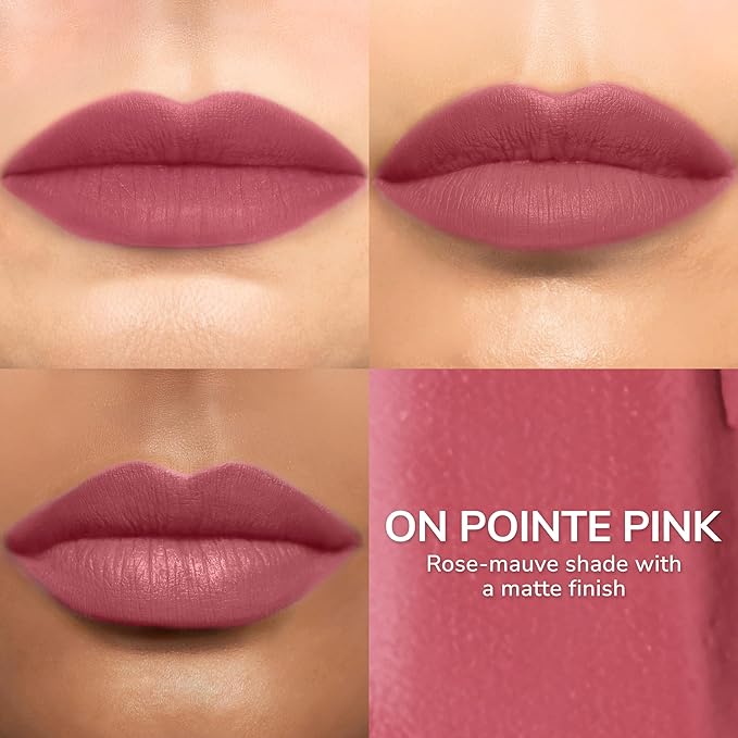 SeneGence LipSense HydraMatte Long-Lasting Liquid Lipstick – On Pointe Pink, 0.25 Fl Oz Up to 6-Hour Wear. Waterproof. Transfer-Proof Cream-to-Matte. Hydrating. Vegan. Alcohol-Free.