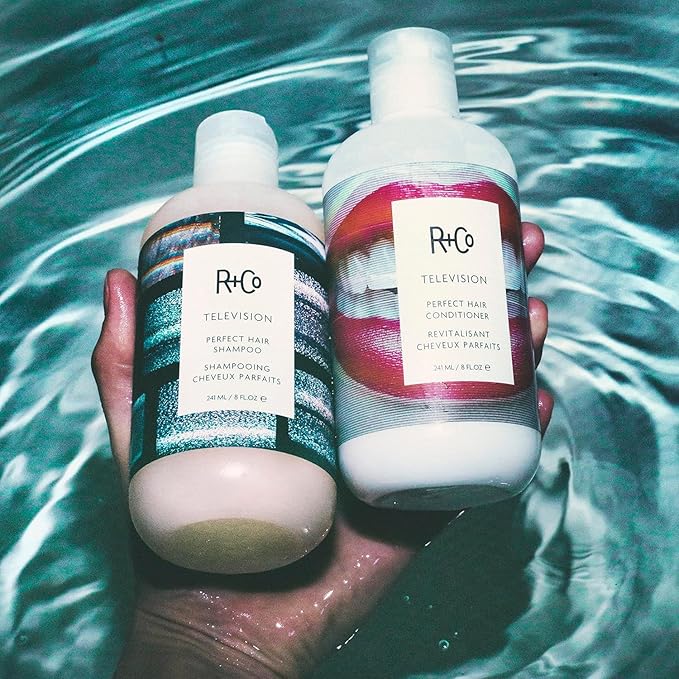R+Co Television Perfect Hair Shampoo and Conditioner Set – Smooths, Adds Shine & Volume - All-in-One Care for Shine, Body & Strength – Sulfate-Free, Vegan & Cruelty-Free - 8.5oz 2PK + Sample