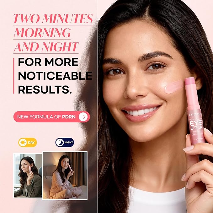 CITYGOO PDRN Volume Multi Balm: Caffeine & Volufiline Powered Stick for Dark Circles & Puffiness - Collagen Anti-Wrinkle & Hydrating Care for Eyes Face & Neck - Plumping & Firming 13g/0.46oz