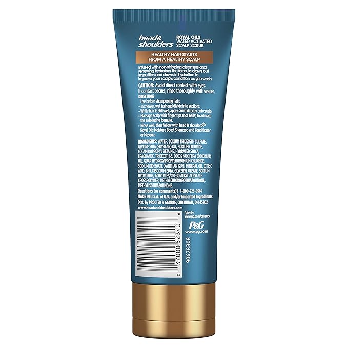 Head & Shoulders Royal Oils Water Activated Scalp Scrub With Coconut Oil Dye Free, 3.4 Fl Oz