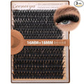 Geeneiya Volume Lash Clusters Kit DIY Lash Extension Kit D Curl Eyelash Extensions with Waterproof Lash Bond and Seal Waterproof Tweezers,Only 16-18MM, 80D+100D