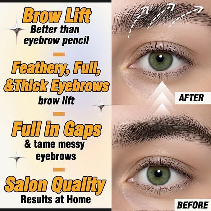 2-IN-1 Lash Lift & Brow Lamination Kit – Professional Kit for Fuller Brows & Long-Lasting Curled Lashes, Salon-Quality Eyelash Lift & Eyebrow Lamination DIY at Home with Easy Instructions
