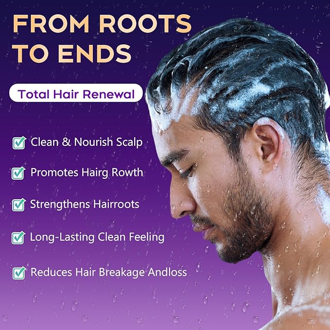 Biotin Hair Growth Shampoo, Hair Loss Shampoo for Thinning Hair for Women & Men, Strengthen Roots, Control Oil & Thicken Thin Hair, Sulfate-Free for All Hair Types, 10.1 Fl Oz-Fresh