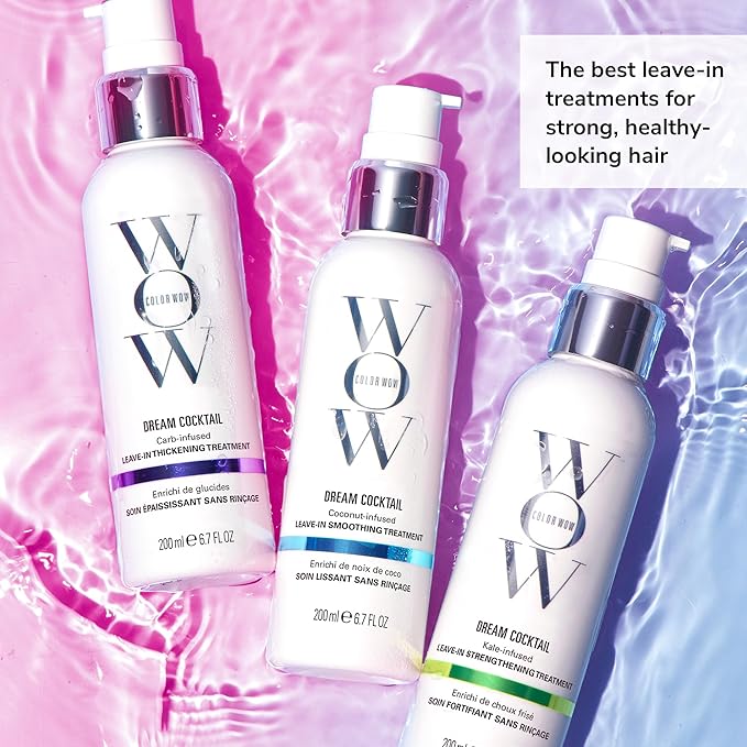 COLOR WOW Dream Cocktail Kale Infused Leave-in Treatment – for fragile, damaged hair | Reduce hair breakage by 50% in a single use | Powerful heat protectant