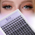 B&Q Wispy Lash Clusters Full B52,Eyelash Clusters 156PCS Comfortable band Cluster Eyelash Extensions,8-18mm Volume Individual Lashes Lightweight D Curl Lash Clusters Soft Eyelashes Natural Look(B52)