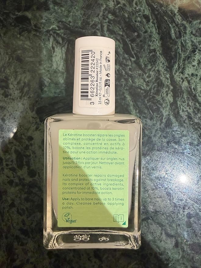 Manucurist - Keratin Clear Nail Care Serum – Nail Strengthener for Damaged Nails, Lightweight Fast-Absorbing Formula, Glossy Finish, Plant-Based Keratin, Biotin & Vitamin C, Nail Hardener Effect