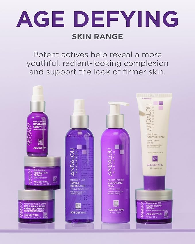 Andalou Naturals Age Defying Apricot Probiotic Cleansing Milk | Gentle Daily Hydrating Face Cleanser For Dry,Dehydrated Skin| With Fruit Stem Cell Complex | 6 fl oz,(Pack of 2)