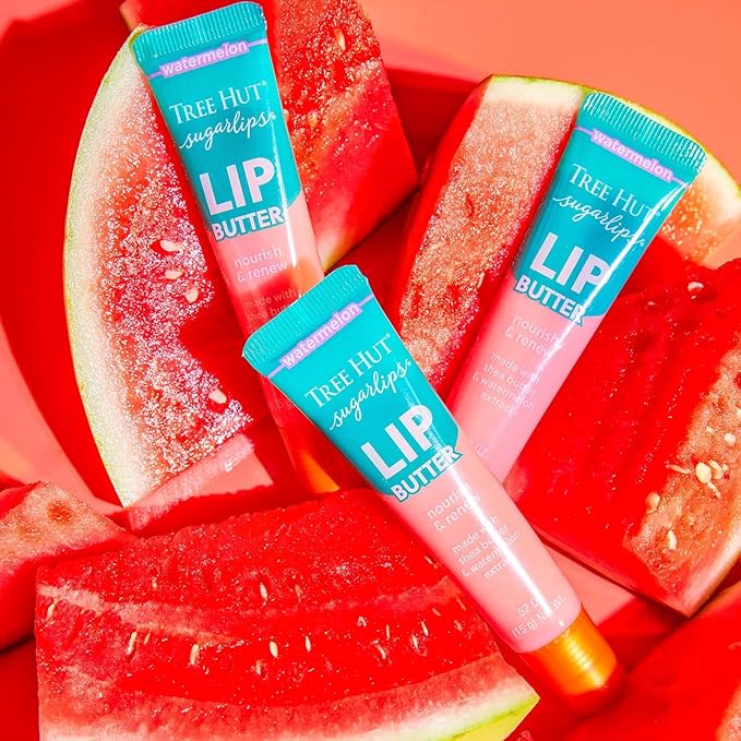 Tree Hut Watermelon Sugarlips Lip Butter, Mothers Day Gifts, Hydrating Lip Care to Lock in Moisture & Nourish Lips, Smooth & Soft Finish, 0.52 fl oz