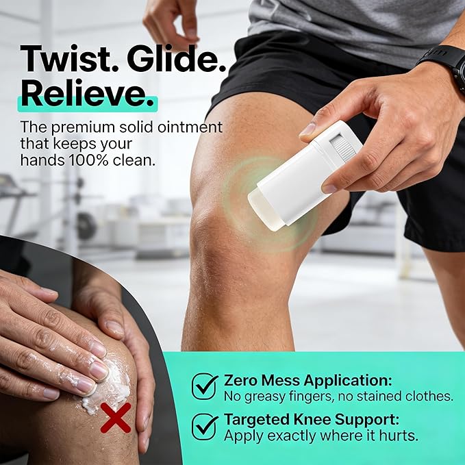 NDC Listed Knee Pain Relief Arnica Gel Stick cGMP Grade OTC Balm with Camphor and Hypericum Perforatum Oil for Joint Stiffness Neuropathy and Bruises 0.71oz