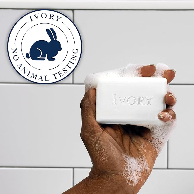 Ivory Sensitive Bar Soap, Designed for Whole Family, Fragrance Free, 99.44% Pure Formula, Plant-Based Cleanser, Made Without Heavy Perfume, Parabens, Phthalates, For All Skin Types, 3.17 oz (12 Count)