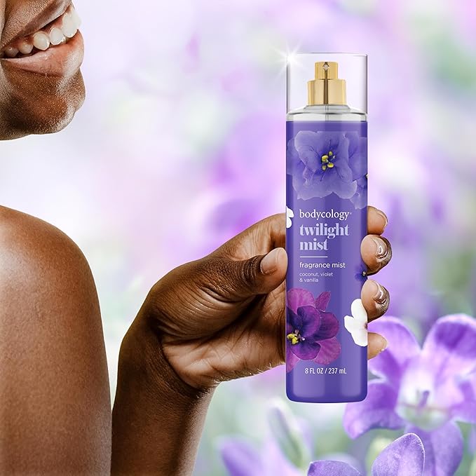 Bodycology Long-Lasting Fragrance Body Mist, Twilight Mist, 8 fl oz (Pack of 2)